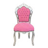 Chaise baroque rose