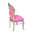 Chaise baroque rose