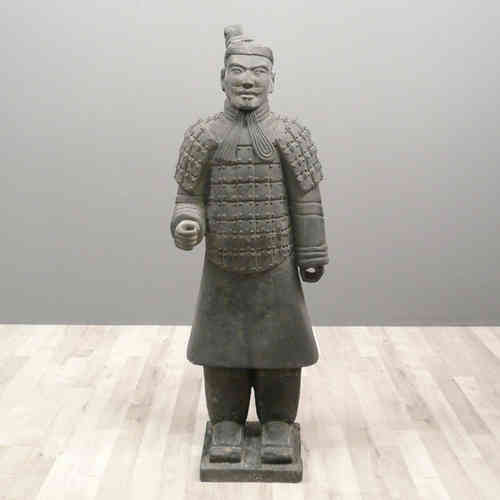 Guerriero cinese statua di fanteria 100 cm