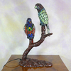 Paar von Papageien Stil Tiffany