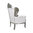 White baroque armchair