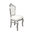 Barock weißer und silberner Stuhl
