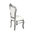 Barock weißer und silberner Stuhl