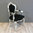 Baroque armchair black and silver
