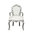 Baroque armchair white and silver