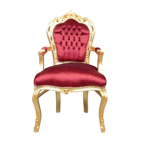 Barroco sillón de color burdeos y oro