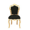 Chaise baroque noire et or