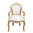 Barock Weiß und Gold Sessel