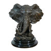 Sculpture en bronze d'éléphants