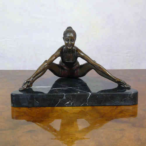 Dancer in training - bronze sculpture