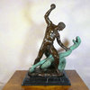 Hercules lotta Acheloo - statua di bronzo