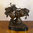 Guerriero vichingo in combattimento - statua bronzo