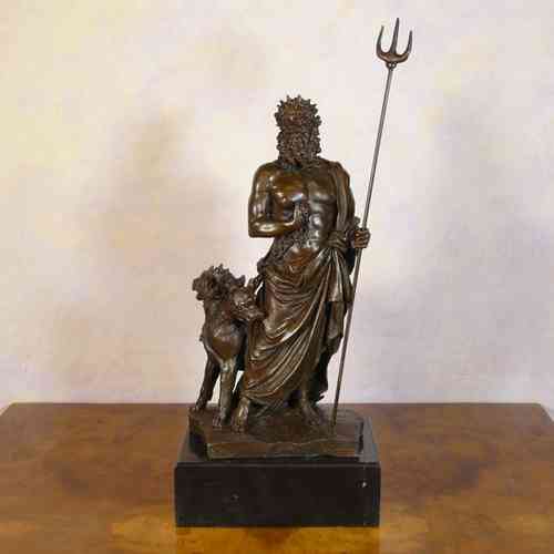 Pluton Verkettung Cerberus - Bronze Statue