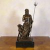 Plutón encadenamiento Cerberus - estatua de bronce