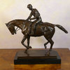 Statua equestre in bronzo - Jockey