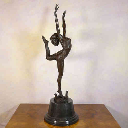 Art Deco bronze statue - Snake Dancer