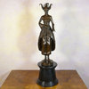Estatua de bronce de una bailarina - art deco escultura de bronce