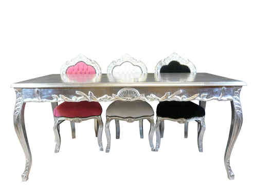 Table baroque argentée