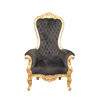 Il nero e sedia di baroque dell'oro