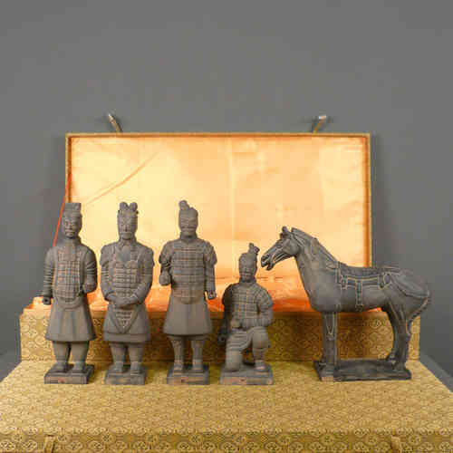 Set di 5 statuette - Guerrieri di Xian 10 cm