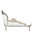 Chaise longue barroca blanca y plata