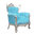 Barroco azul cabrito silla