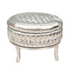 Pouf barocco in argento