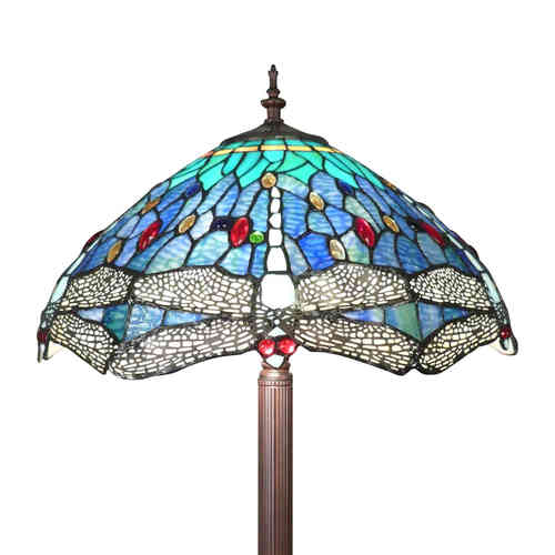 Lampada Tiffany da terra libellule