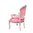 Fauteuil Louis XV rose style baroque