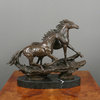 Cavalli in esecuzione - Scultura in bronzo