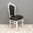 Baroque black and silver chair in PVC