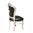 Baroque black and silver chair in PVC