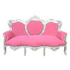 Pink baroque sofa