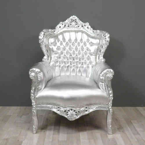 Silver Baroque Armchair