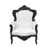 Barock-Sessel in Weiß und Schwarz