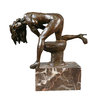 The woman at the anvil - erotic bronze statue