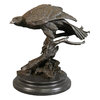 Bronze statue of an eagle