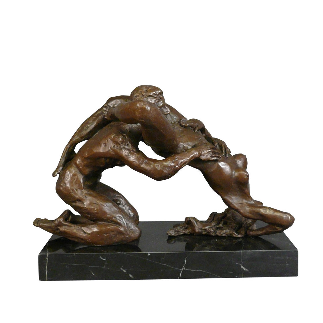 Erotic bronze statue.