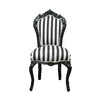 Chaise baroque noire et blanche
