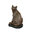 Estatua de bronce de un gato