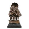 Sculpture en bronze de trois fillettes