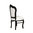 Chaise baroque noire et blanche Vesoul