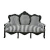 Black and white baroque sofa
