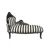 Chaise longue baroque black and white