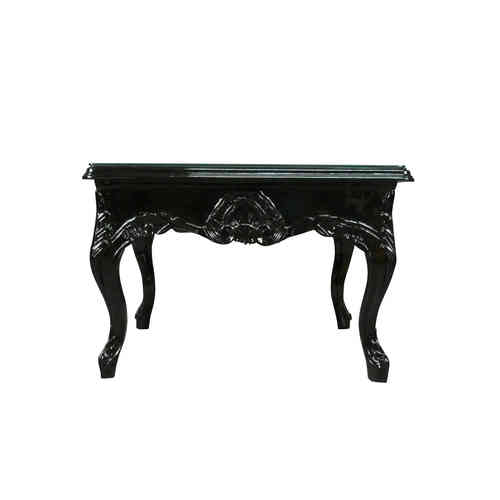 Table basse baroque noire