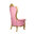 Fauteuil baroque trône rose