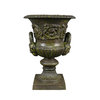 Cast iron urn with handles
