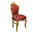 Roter Barock stuhl