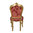 Chaise baroque rouge