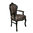 Negro barroco y plata silla